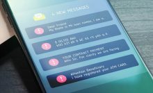 Segnalazione messaggi sospetti su schermo smartphone